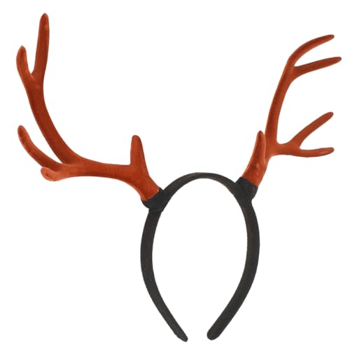 FRCOLOR Weihnachts-stirnband Aus Hirschhorn Leicht Lichtecht Geweih Haar-accessoire für Geburtstagspartys Feiertage Weihnachten Halloween von FRCOLOR