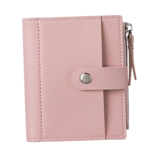 FRCOLOR Kurze Damen Geldbörse Aus Pu Geldbeutel Mit Kartenfach Für Bargeld Und Kreditkarten Tragbar Für Reisen Und Alltag in Rosa von FRCOLOR