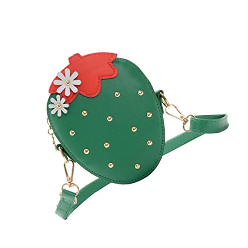 FRCOLOR Erdbeere Tasche Junge Mädchen Umhängetasche Mädchen Schultertasche Pu Erdbeer Münztasche Einfaches Portemonnaie Kindertasche Modische Geldbörse von FRCOLOR