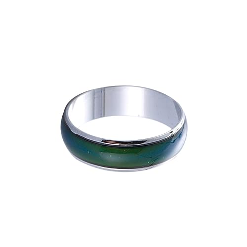 FRCOLOR Farbwechselring Stimmungsring Aus Metall Runder Fingerring Einfaches Design Farbe Ändert Sich Abhängig Von Stimmung Und Temperatur Praktisch Und Langlebig Zu Verwenden von FRCOLOR