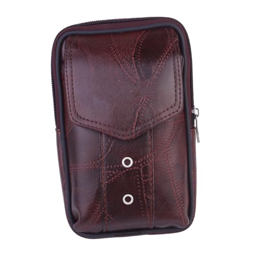 FRCOLOR Geldbörse Aus Echtem Material Hüftbrieftasche Mit Gürtelschlaufe Für Herren Praktische Handtasche Mit Polyesterfutter Und Doppelnähten Für Langlebigkeit von FRCOLOR