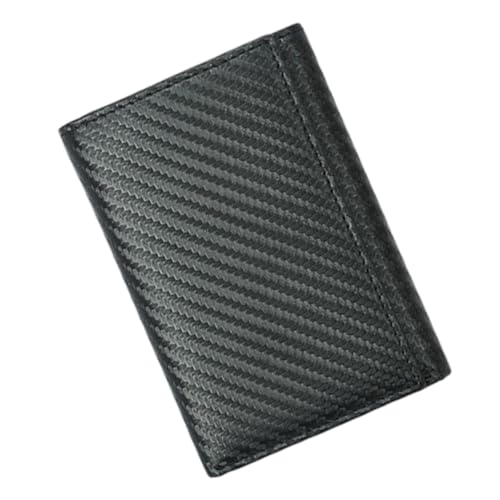 FRCOLOR Herren Geldbörse Carbonfaser Faltbare Geldbörse für Männer RFID Sichere Brieftasche mit Mehreren Kartenfächern für Business Freizeit Stilvolles Portemonnaie für Alltag von FRCOLOR