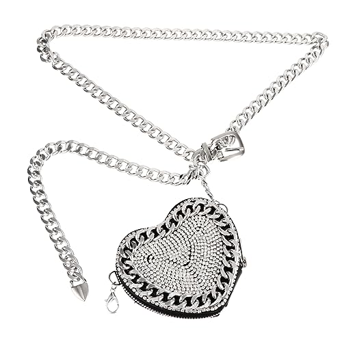 FRCOLOR 1Stück Mini Taillentasche für Frauen Glitzernde Umhängetasche mit Kette Modischer Crossbody Bag für Damen Bauchtasche für Ausgehen Hochwertiges Design von FRCOLOR