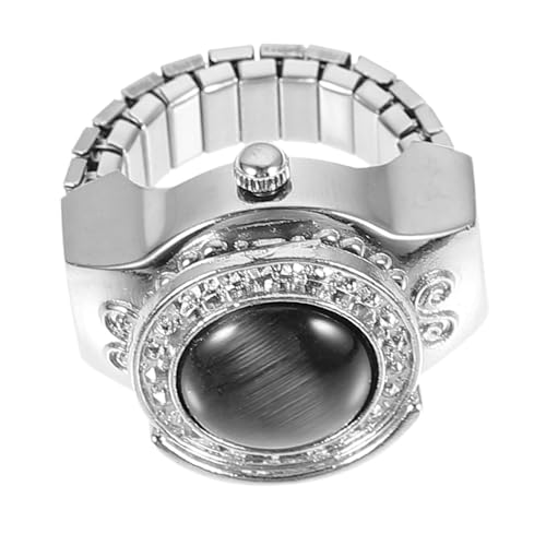 FRCOLOR 1stück Retro Fingeruhr Metall Kreative Ringuhr Mit Digitaler Anzeige Für Damen Und Herren Schmuckuhr Für Tragbar Oder Zeigefinger von FRCOLOR