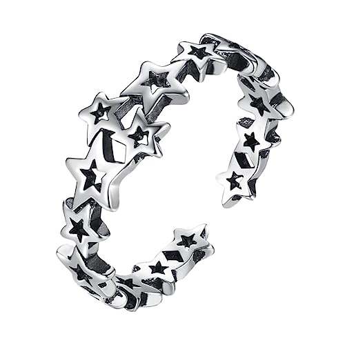 FRCOLOR Mädchen Ring Fünfzackiger Stern Ring Modischer Schmuck Aus Hautfreundlichem Material Für Festivals Und Alltagskleidung Für Mädchen Trendy Stern von FRCOLOR