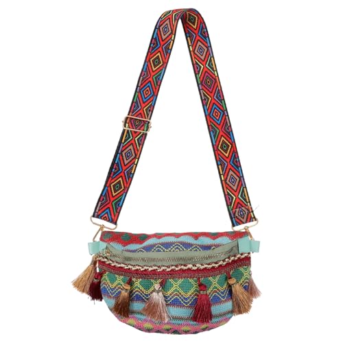 FRCOLOR 1Stück Verstellbare Ethnische Brusttasche für Damen Stilvolle Kleine Taillentasche Robuste Umhängetasche für Reisen Praktisch Langlebig FRCOLOR 1Stück Verstellbare Ethnische Brusttasche für Damen Stilvolle Kleine Taillentasche Robuste Umhängetasche für Reisen Praktisch Langlebig von FRCOLOR