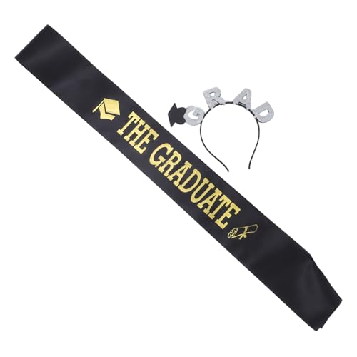 FRCOLOR 1satz Graduation Cap Headband Und Schultergurt Für Abschlussfeiern Dekorativer Hut Haarreif Mit Schärpe Für Und Feierlichkeiten von FRCOLOR