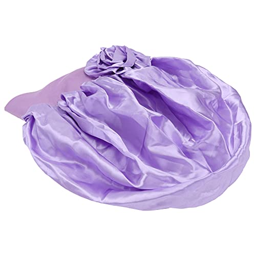 FRCOLOR 1stk Badekappe Schlaf-turban Bademütze Schlafmützen Damen Hut Kopf Wickeln Haarmütze Schlafmütze Mütze Frauen Schlummertrunk Chemo-hüte Violett Fräulein Schlafen Satin Schlafkappe von FRCOLOR