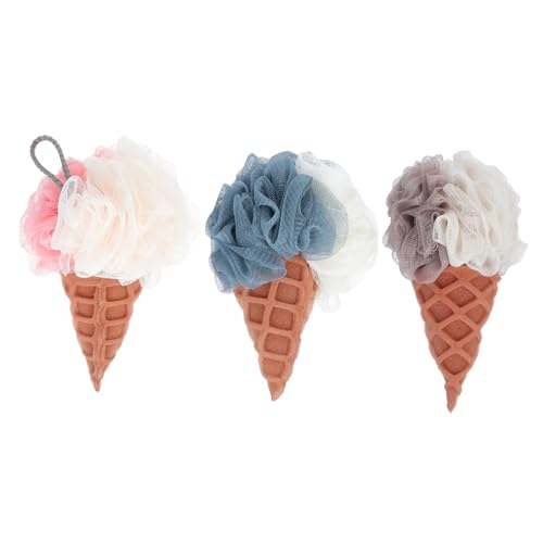 FRCOLOR 1stk Badekugel Mikrofaser Handhaben Alle Flüssig Peeling-körperpeeling Badetücher Groß Seife Duschschrubber Filter Blase Bedeckt Mousse Party Eiscreme-duschschwamm Luffa Sport von FRCOLOR