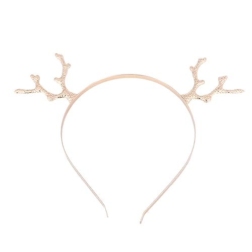FRCOLOR Rentier-geweih-stirnband Weihnachts-haarreif Metalllegierung Haarband Weihnachts-haar-accessoire Für Mädchen Ideal Für Partys Und Veranstaltungen von FRCOLOR