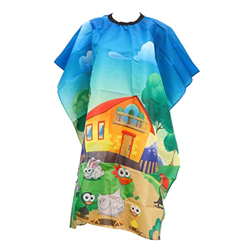 FRCOLOR 1stk Haarschürze Für Kinder Kinderschürze Salon Cape Kleid Umhang Für Kinderhaarschnitte Friseurumhang Für Mädchen Haarfärbemittelumhang Mädchenschürze Baby Karikatur Friseurbedarf von FRCOLOR