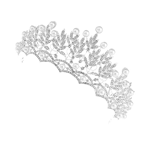 FRCOLOR Kristall Stirnband Strass Haarband Perlen Krone Braut Haar Hochzeit Kopfschmuck für Damen Party Prom Halloween Weihnachten von FRCOLOR