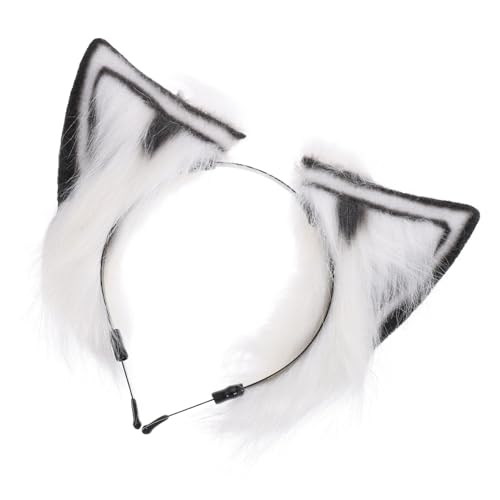 FRCOLOR 1stk Stirnband Mit Tierohren Stirnbänder Für Kinder Faschingskostüme Katzenkostüm Mädchen Pelziges Haarband Cosplay Katzenohren Ohr-stirnband Modellieren Ohrringe Stoff Damen von FRCOLOR