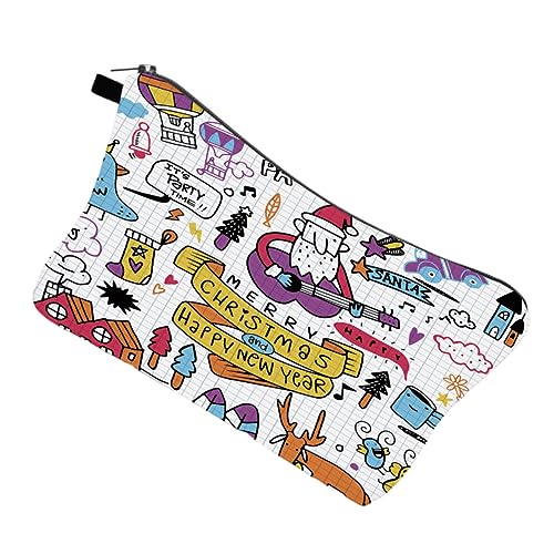 FRCOLOR Benutzerdefinierte Make-up-Tasche Mit Foto Weihnachtsmann- Reise-Aufbewahrungstasche Kosmetik-sortier-Organizer von FRCOLOR