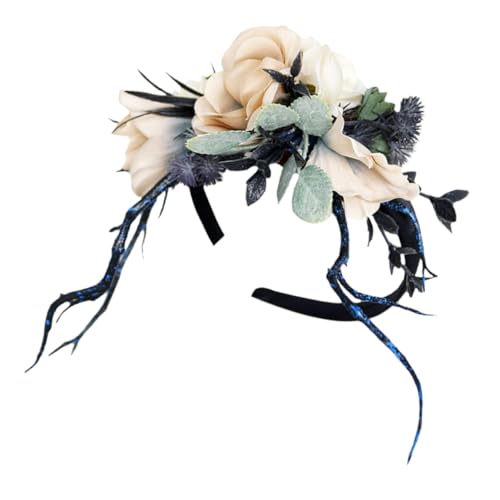 FRCOLOR 1stück Emulational Weihnachtskopfband Mit Blumen Und Geweih-design Accessoire Für Festlichkeiten Hochzeiten Und Fotografie Und von FRCOLOR