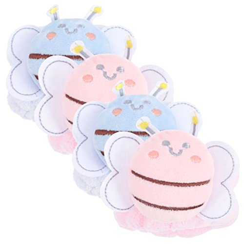 FRCOLOR Mikrofaser-armbänder Zum Waschen Des Gesichts 2 Paar Flanell-armbänder Stilvoll Und Praktisch Für Den Einsatz Im Spa Und Zu Hause von FRCOLOR