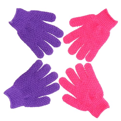 FRCOLOR 2 Paar Bade-peeling-handschuhe Handmuffs Peeling-duschhandschuhe Peeling-badehandschuhe Waschhandschuhe Zum Peeling-handschuhe Für Die Dusche Badetuch Spa Polyester von FRCOLOR