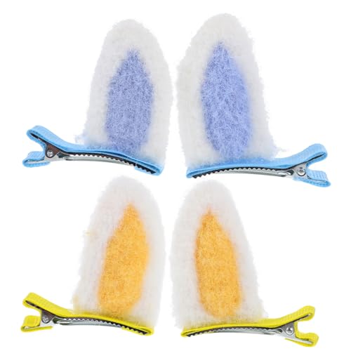 FRCOLOR 2 Paar Häschen Haarspangen Für Mädchen Kawaii Kaninchen Haar Accessoires Plüschmaterial Weich Und Bequem Für Ostern Und Festliche Anlässe von FRCOLOR