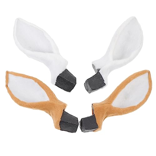 FRCOLOR 2paare Deer Ear Headdress Und Kreative Haaraccessoires Für Kostümpartys Und Weihnachtsdekoration Und Auffällige Ohren Für Fotografie Und Feiern von FRCOLOR