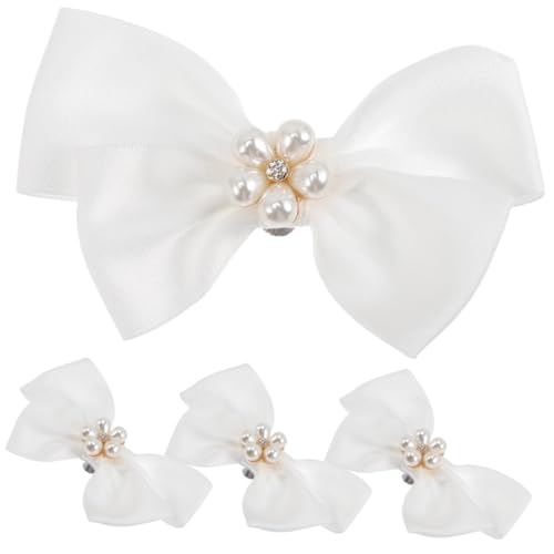 FRCOLOR 2 Paare Abnehmbare Schuhclips mit Schleifen Design und Perlen Modische Schuhdekoration für Damen Vielseitig als Schuhschmuck Passend für Hochzeit und Partyaccessoires von FRCOLOR