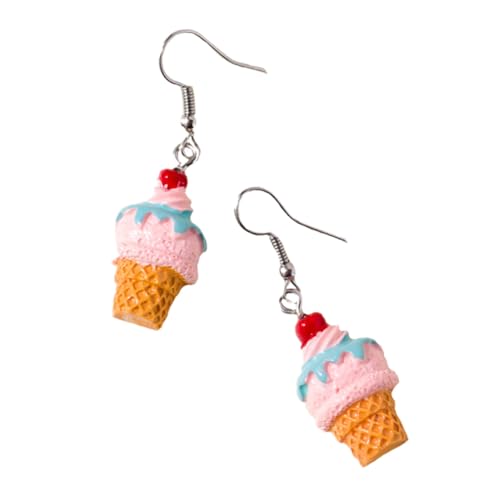 FRCOLOR 2 Paare Bunte Eiscreme Ohrringe Damen Baumelnd Leichte Kreative Ohrhänger Süße Pendants Accessoires für Alltag und Party von FRCOLOR
