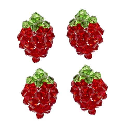 FRCOLOR 2paare Erdbeerohrringe Schicke Ohrhänger Modischer Ohrschmuck Ohrringe Schöne Ohrdekore Leicht Tragbar Tägliches Tragen Party Accessoires Festival Schmuck Originelles Design Angene von FRCOLOR