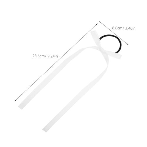 FRCOLOR 2paare Haarschleifen Aus Satinstoff Für Mädchen Haarschmuck Mit Schleife Elastische Haargummis Pferdeschwanzhalter Für Dickes Haar Dehnbares Gummiband Für Zöpfe Und von FRCOLOR