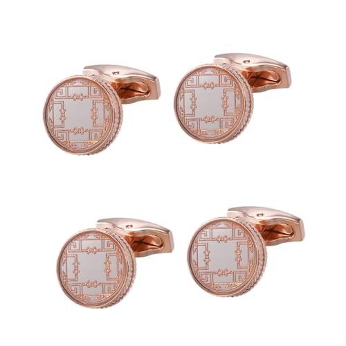 FRCOLOR 2 Paare Manschettenknöpfe Roségold Stilvolle Hemdknöpfe für Herren für Hochzeiten Business Events Besondere Anlässe Praktisch Langlebig Vielseitig Einsetzbar von FRCOLOR