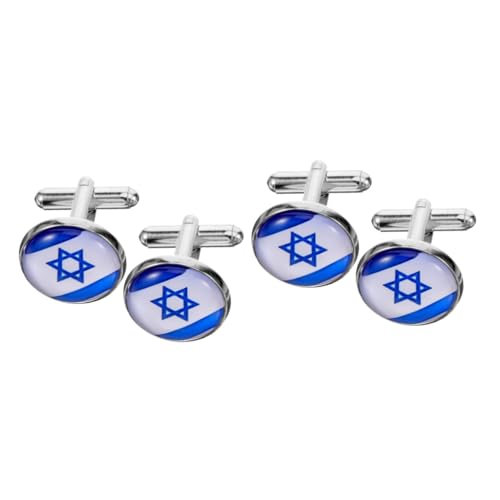 FRCOLOR 2 Paare israelische Manschettenknöpfe Hemdknöpfe Hemdärmelverzierung Knöpfe für männliche Hemden Manschettenknöpfe mit israelischer Flagge Kleidung Zinklegierung FRCOLOR 2 Paare israelische Manschettenknöpfe Hemdknöpfe Hemdärmelverzierung Knöpfe für männliche Hemden Manschettenknöpfe mit israelischer Flagge Kleidung Zinklegierung von FRCOLOR