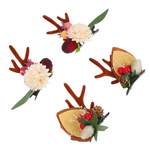 FRCOLOR Elegante Haarspangen Aus Geweih Für Weihnachten Rentier-haarspangen Für Die Feiertage Von Frauen von FRCOLOR