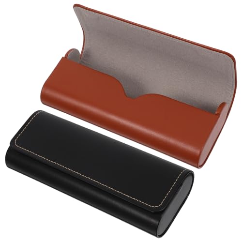 FRCOLOR 2stücke Hartschalen-brillenetui Aus Vintage-Kunstleder Magnetischer Verschluss Tragbare Aufbewahrung Für Sonnenbrillen Und Lesebrillen Für Männer Und Schwarz FRCOLOR 2stücke Hartschalen-brillenetui Aus Vintage-Kunstleder Magnetischer Verschluss Tragbare Aufbewahrung Für Sonnenbrillen Und Lesebrillen Für Männer Und Schwarz von FRCOLOR