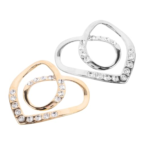 FRCOLOR 2 STÜCK Metall Knotengürtel Clips Dekorative Schalhalter mit Antirutschfunktion Vielseitige Taillenbroschen für Damen Hemd und T Shirt Accessoires im Sommer von FRCOLOR