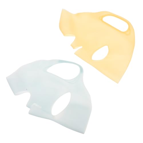 FRCOLOR 2 STÜCK Silikon Gesichtsmaske Cover Wiederverwendbar Gesichtsmaskenhalter für Bessere Feuchtigkeitsaufnahme Passend Rutschfest Hautfreundlich zur Unterstützung der Beauty Pflege von FRCOLOR