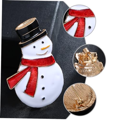 FRCOLOR 2 STÜCK Teiliges Schneemann Broschen aus Hochwertiger Legierung Festlich Leuchtend Kreativer Weihnachtsanstecker für Denim Jacken Modisches Accessoire für Weihnachtsfeiern von FRCOLOR
