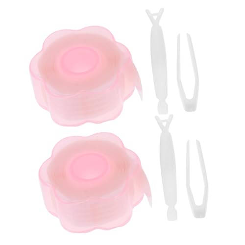 FRCOLOR 2 Sätze Aufkleber Für Doppeltes Augenlid Aus Spitze Deckel Bausatz Band Unsichtbar Falsche Wimpern Augenlidstreifen Augenbrauen Färben Augenstreifen Doppelte Augenlidfaser Rosa von FRCOLOR
