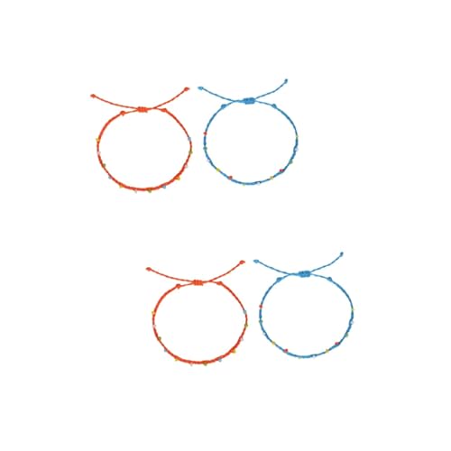 FRCOLOR 2 Sätze Bohemian Fußkettchen Mit Steinquasten Handgefertigtes Farbenfrohes Fußschmuck Für Damen Langlebig Für Besondere Anlässe 2 Stücke * 2 von FRCOLOR