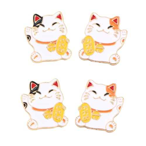 FRCOLOR 2 Sätze Glückskatzenbrosche Katzenschmuck Kleidungsschmuck Hallo Cartoon-abzeichen-stift Cartoon-brosche Katzensachen Mini Lustig Cartoon-katzen-brosche Legierung 2 Stücke * 2 von FRCOLOR