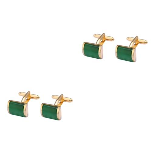 FRCOLOR 2 Sätze Grüne Opal Manschettenknöpfe Für Herren Kreative Hemdsärmel Deko Eleganter Für Hochzeiten Geschäftsmeetings Besondere Anlässe 2 Stück * 2 FRCOLOR 2 Sätze Grüne Opal Manschettenknöpfe Für Herren Kreative Hemdsärmel Deko Eleganter Für Hochzeiten Geschäftsmeetings Besondere Anlässe 2 Stück * 2 von FRCOLOR