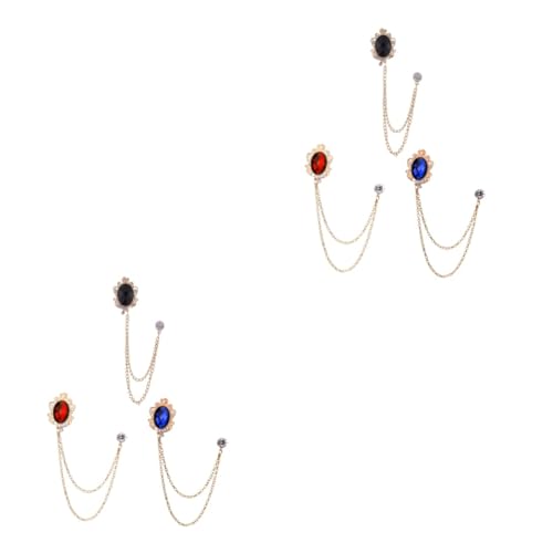 FRCOLOR 2 Sätze Herren Brosche Teiliges Mit Edelstein Design Kettenakzenten Stilvolle Anstecknadel Für Anzüge Mode Accessoires Für Formelle Anlässe Vielseitig Kombinierbar 3 Stück * 2 FRCOLOR 2 Sätze Herren Brosche Teiliges Mit Edelstein Design Kettenakzenten Stilvolle Anstecknadel Für Anzüge Mode Accessoires Für Formelle Anlässe Vielseitig Kombinierbar 3 Stück * 2 von FRCOLOR