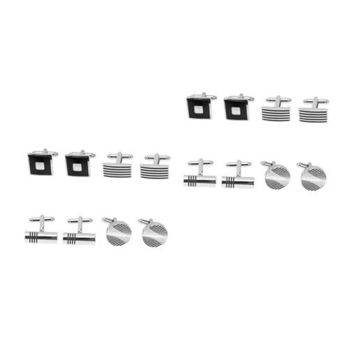 FRCOLOR 2 Sätze Herren Manschettenknöpfe Set Stilvolle Cufflinks Elegantes Design Für Hochzeiten Anzüge Business Outfits Ergänzung Für Festliche Anlässe 4 Paare * 2 von FRCOLOR