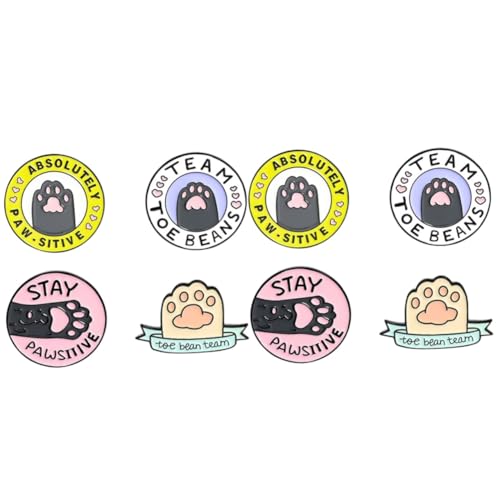 FRCOLOR 2 Sätze Katzenpfoten Brosche Cartoon Anstecknadel Für Frauen Süße Tier Broschen Für Kleidung Schals Rucksäcke Für Anlässe 4 Stücke * 2 von FRCOLOR