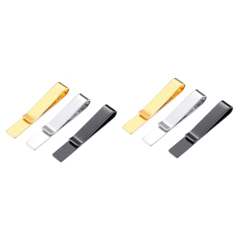 FRCOLOR 2 Sätze Krawattenklammern Herren Krawattenclip Krawattenverschluss Für Formelle Anlässe Langlebig 3 Stücke * 2 von FRCOLOR