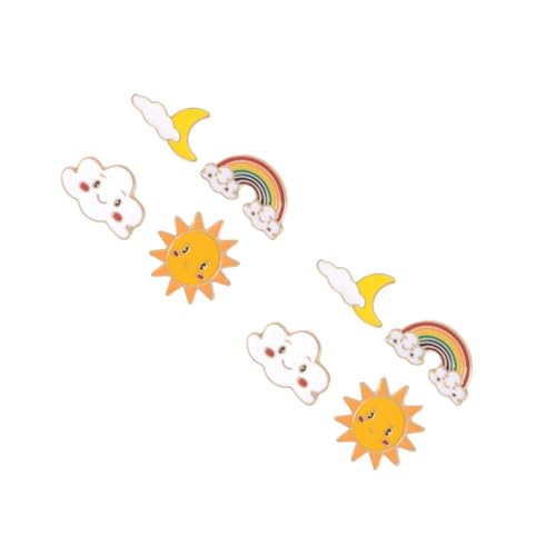 FRCOLOR 2 Sätze Kreative Regenbogenbroschen Cartoon Broschen Für Damen Hochwertige Brustpins Für Kleidung Dekoration Accessoires 4 Stücke * 2 von FRCOLOR