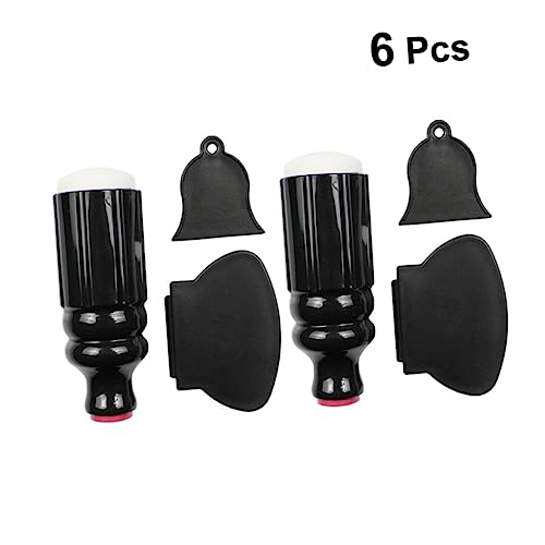 FRCOLOR 2 Sätze Langlebiger Stempel Doppelt Schaber Bausatz Uv Weiß Abstreifplatte Polieren Diy-nagel Maniküre-werkzeug Kunststempeln Black von FRCOLOR