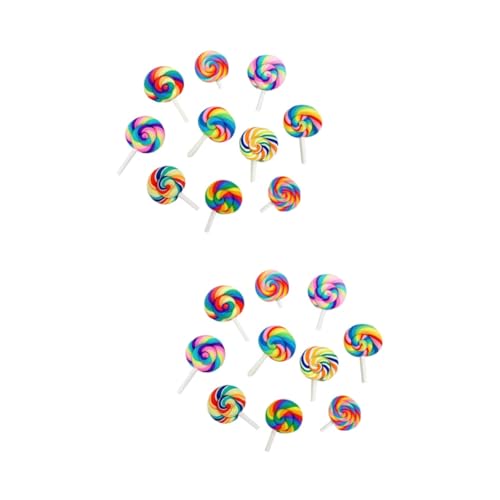 FRCOLOR 2 Sätze Lollipop Broschen Lustige Dekorative Pins Für Kleidung Taschen Vielseitig Einsetzbar Zufällige Muster Für Frauen 10 Stück * 2 von FRCOLOR
