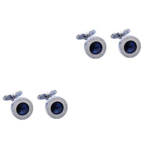 FRCOLOR 2 Sätze Manschettenknöpfe Für Herren Cufflinks Für Stilvolles Accessoire Für Hochzeiten Geschäftsmeetings Besondere Anlässe 2 Stück * 2 von FRCOLOR