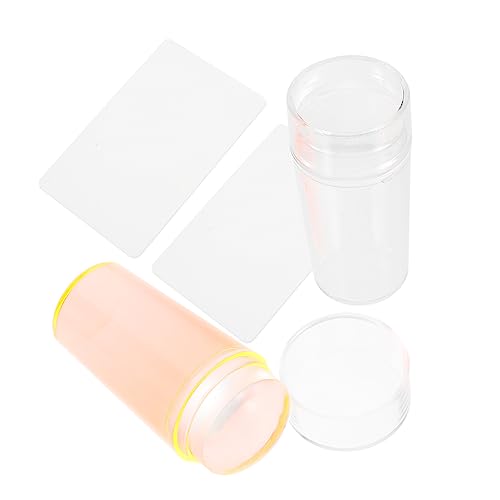 FRCOLOR 2sätze Nagelstempel Mit Schaber Für Nageldesign Transfer Nägeln Flexibler Stempel Für Maniküre Einfache Anwendung Und Klare Konturen Für Nail Art von FRCOLOR