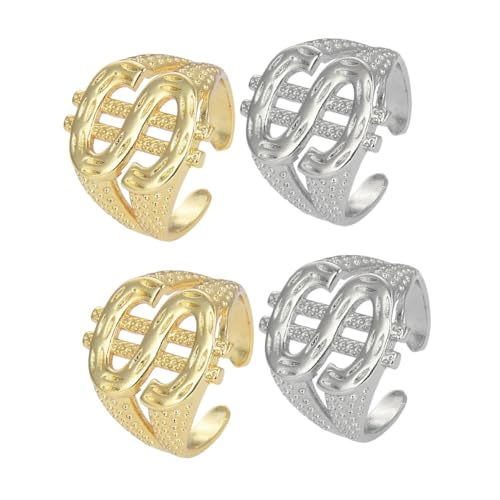 FRCOLOR 2 Sätze Offene Finger Ringe Für Herren Teiliges Verstellbar Für Partys Besondere Anlässe Schickes Für Look 2 Stück * 2 von FRCOLOR