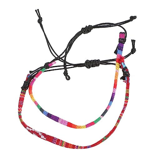 FRCOLOR 2 Sätze Regenbogenfarbenes Fußseil Gewebter Fußriemen Rainbow Fußriemen Gewebter Regenbogen Fußriemen Rainbow Fußseil Farbiger Fußriemen 2 Stück * 2 von FRCOLOR