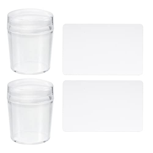 FRCOLOR 2 Sätze Stempel Mit Schaber Bausatz Griff Werkzeug Klebstoff Nagelstempel-kits Nagel-kit Drücken Gefälscht Nagellackierer Und Polierer Nagel-airbrush-schablonen Arm Led Plastik Abs von FRCOLOR